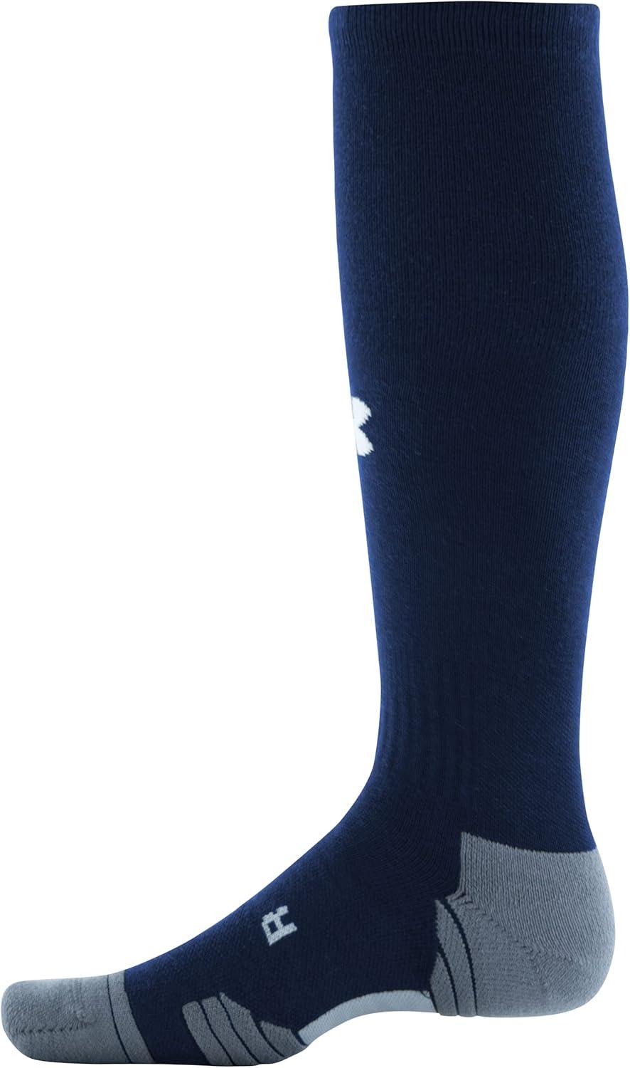 imageUnder Armour Adult Team OverTheCalf Socks 1PairMidnight NavyGraphiteWhite