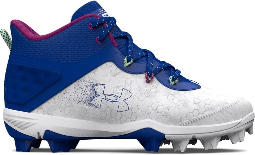imageUnder Armour Boys Harper 8 Mid TPU Jr Baseball Shoe400 RoyalWhiteRoyal