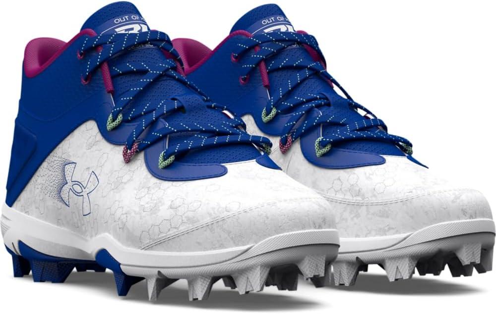 imageUnder Armour Boys Harper 8 Mid TPU Jr Baseball Shoe400 RoyalWhiteRoyal