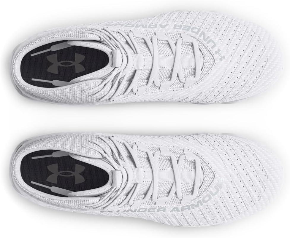 imageUnder Armour Boys Highlight Franchise Rm Jr 20 Football Shoe100 WhiteMetallic SilverMetallic Silver