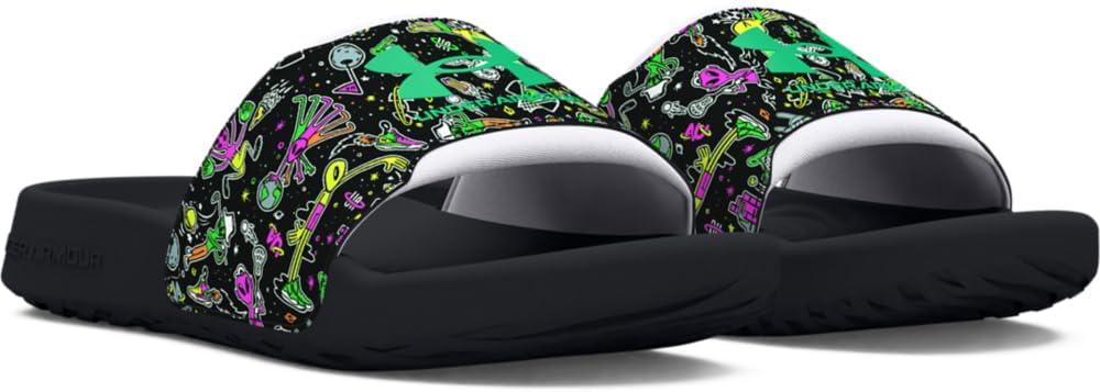 imageUnder Armour Boys Ignite Select Slide SandalBlackBlackVapor Green