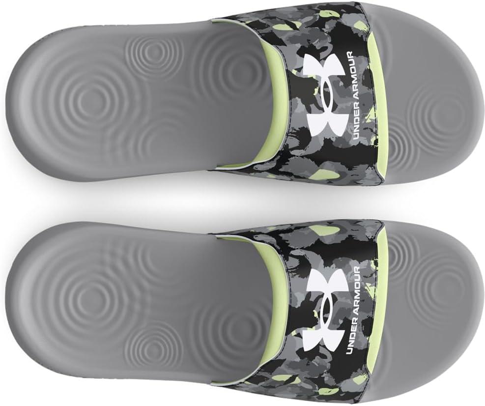 imageUnder Armour Boys Ignite Select Slide SandalMod GrayRetro GreenWhite