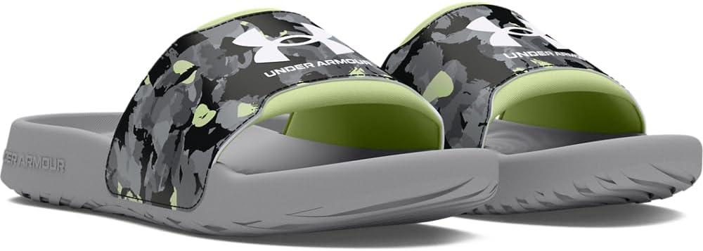 imageUnder Armour Boys Ignite Select Slide SandalMod GrayRetro GreenWhite