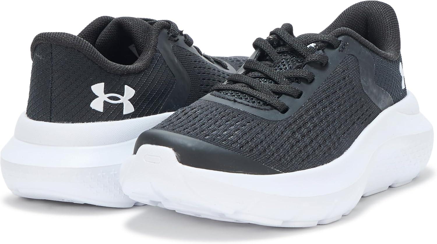 imageUnder Armour Boys Pre School Rogue 4 Alternate Lace Sneaker001 BlackBlackWhite