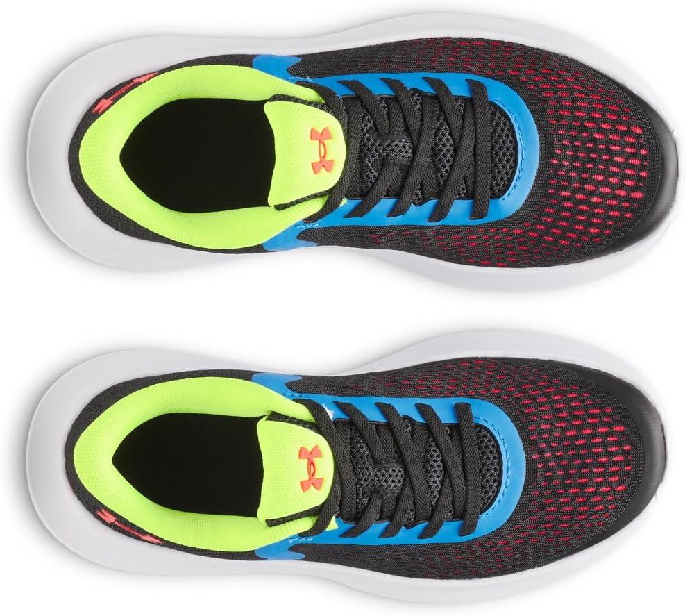 imageUnder Armour Boys Pre School Rogue 4 Alternate Lace Sneaker004 BlackHigh Vis YellowRacer Red