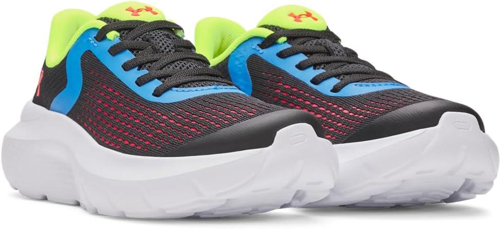 imageUnder Armour Boys Pre School Rogue 4 Alternate Lace Sneaker004 BlackHigh Vis YellowRacer Red