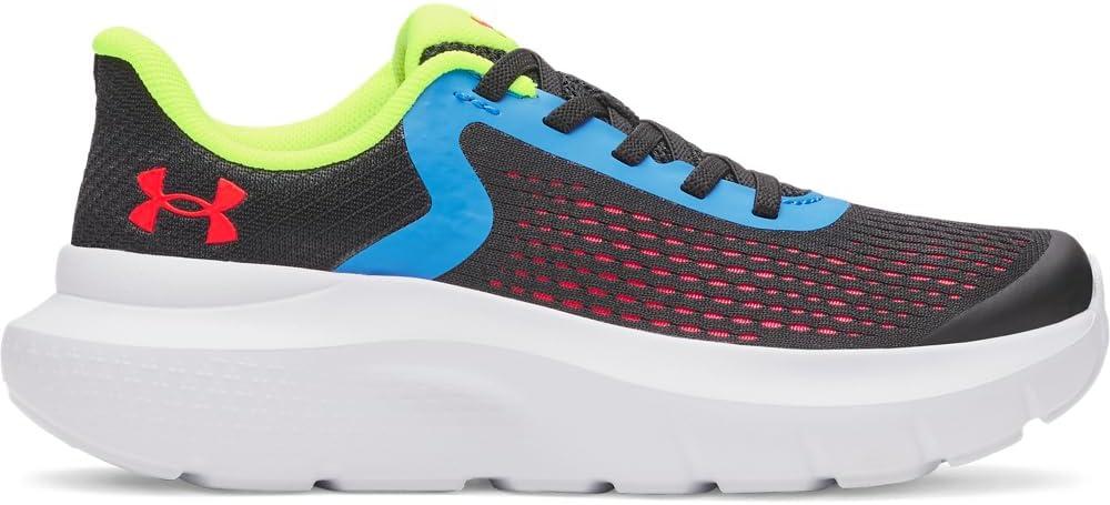 imageUnder Armour Boys Pre School Rogue 4 Alternate Lace Sneaker004 BlackHigh Vis YellowRacer Red