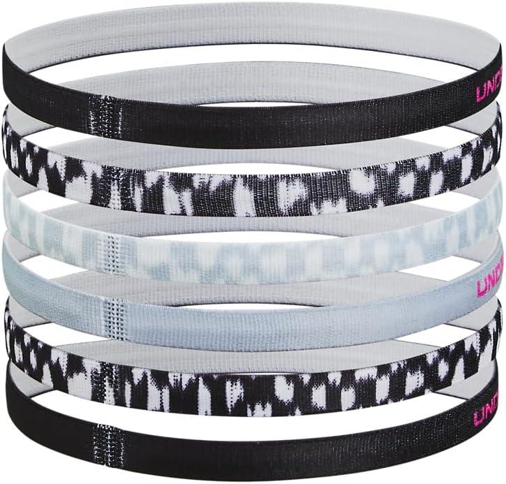 imageUnder Armour Girls Graphic Headbands 6Pack016 Black  Black  Rebel Pink