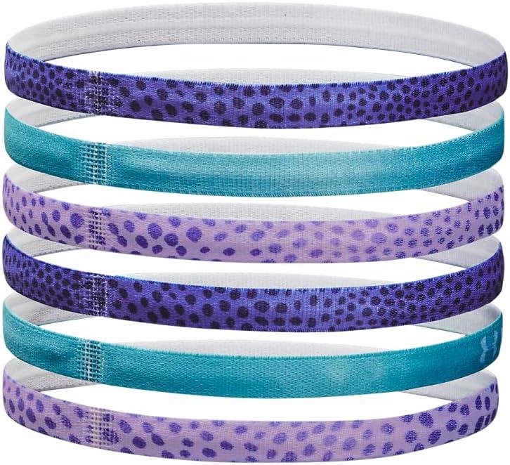 imageUnder Armour Girls Graphic Headbands 6Pack495 Baja Blue  Glacier Blue  Nebula Purple