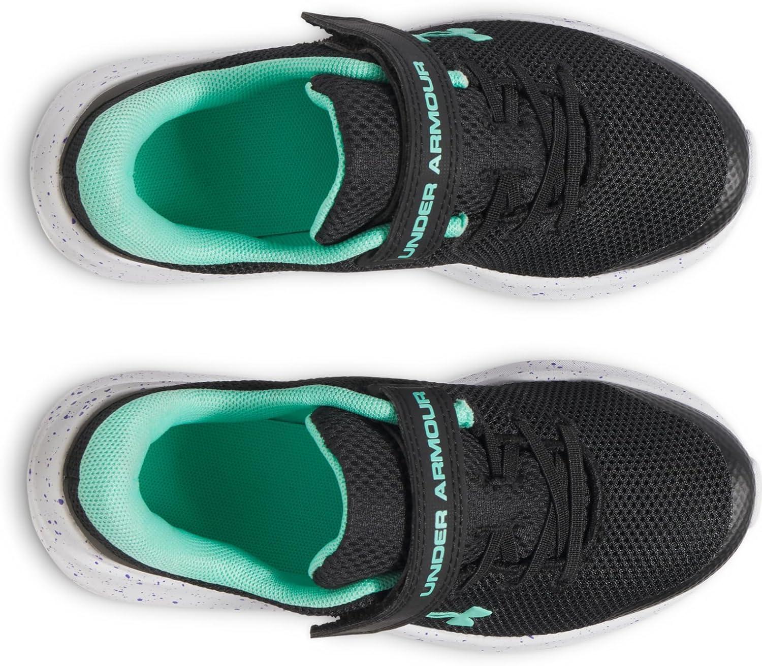 imageUnder Armour Girls Pre School Pursuit 4 Alternate Closure001 BlackComet GreenComet Green