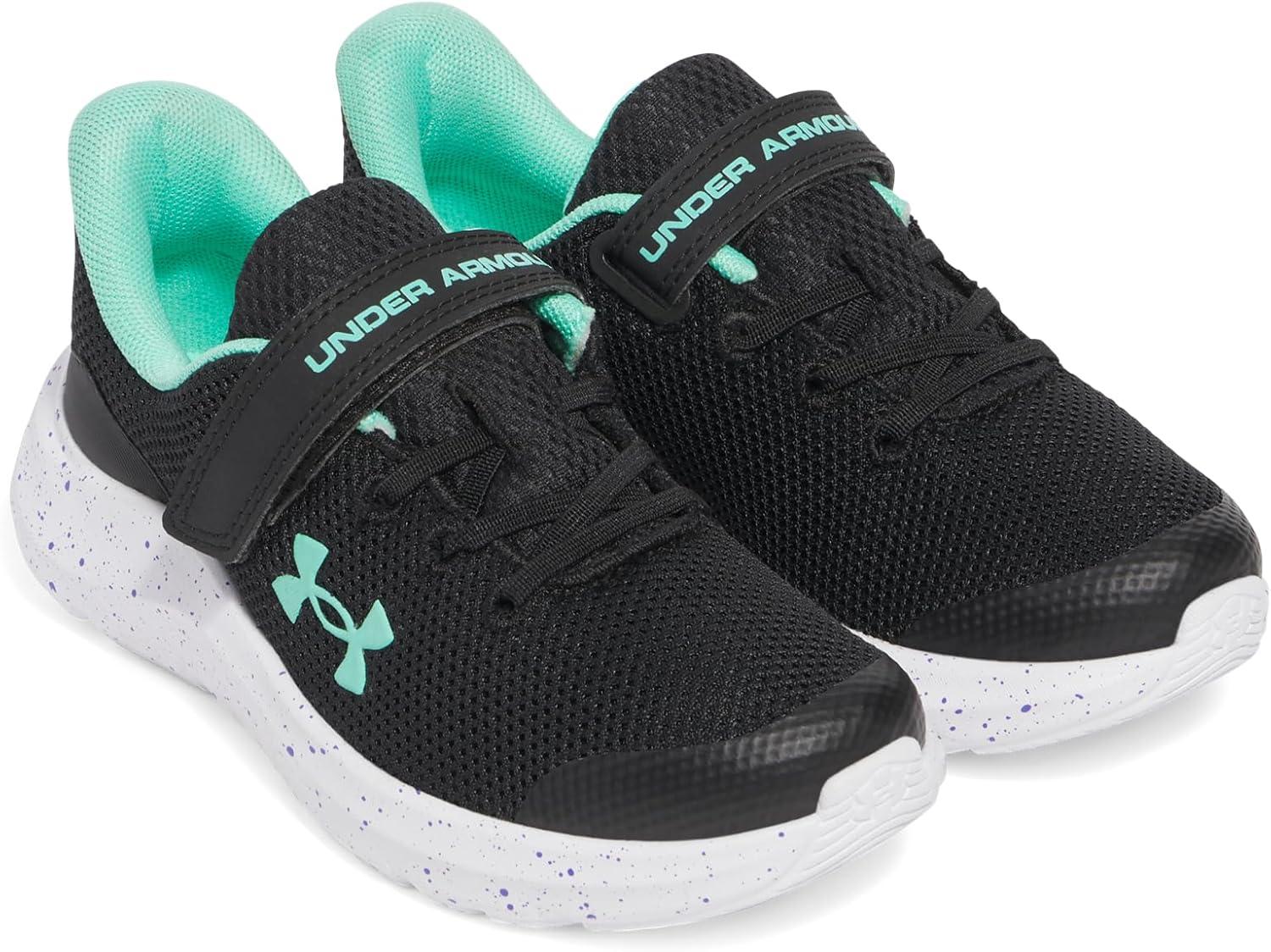 imageUnder Armour Girls Pre School Pursuit 4 Alternate Closure001 BlackComet GreenComet Green