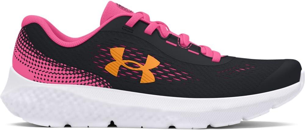 imageUnder Armour Kids Pre School Rogue 4 Running Shoe001 BlackFluo PinkNova Orange