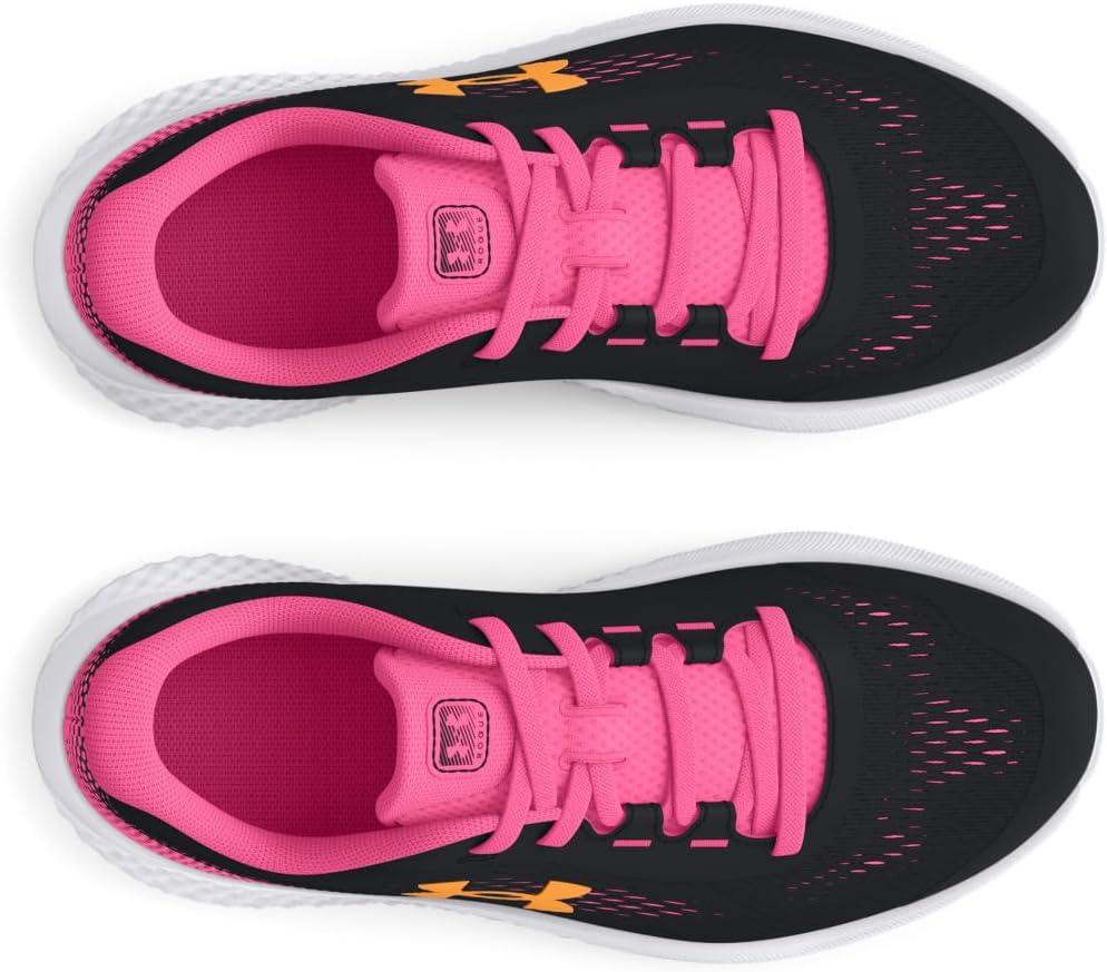imageUnder Armour Kids Pre School Rogue 4 Running Shoe001 BlackFluo PinkNova Orange