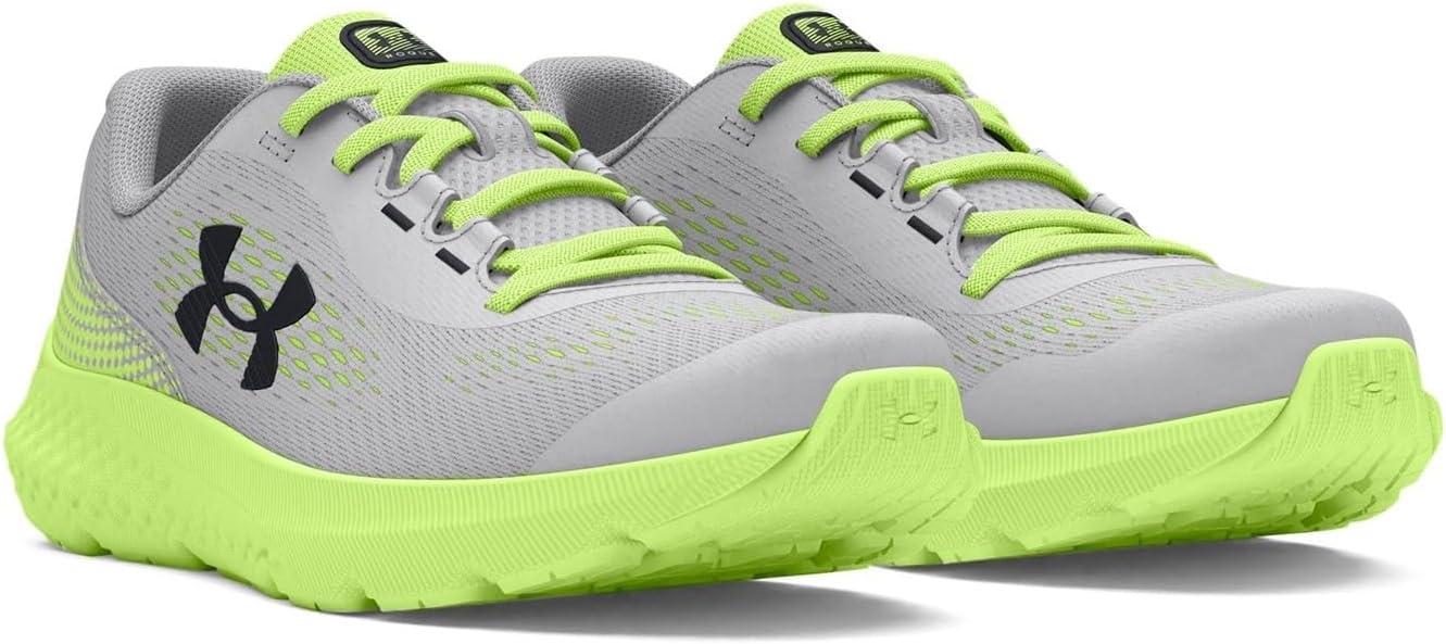 imageUnder Armour Kids Pre School Rogue 4 Running Shoe101 Mod GrayMorph GreenBlack