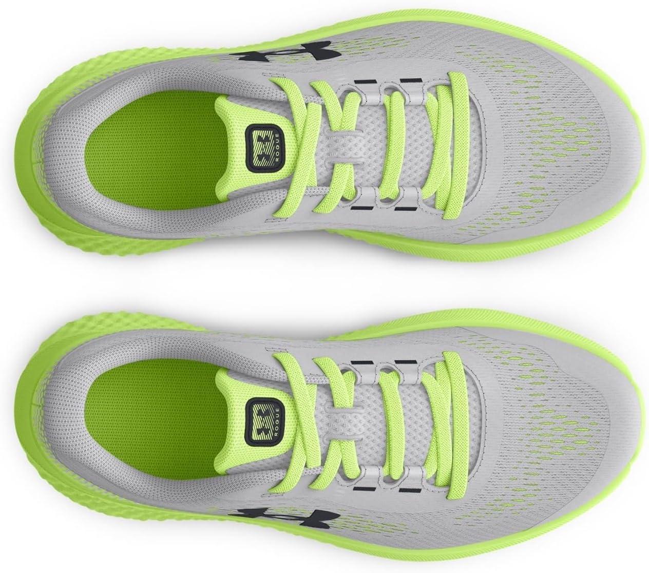 imageUnder Armour Kids Pre School Rogue 4 Running Shoe101 Mod GrayMorph GreenBlack