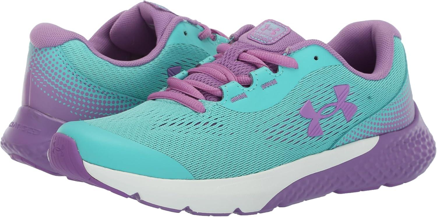 imageUnder Armour Kids Pre School Rogue 4 Running Shoe300 Radial TurquoiseProvence PurpleMetallic Provence Purple