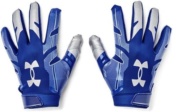 imageUnder Armour Mens F8 Football Gloves400  Royal  Metallic Silver