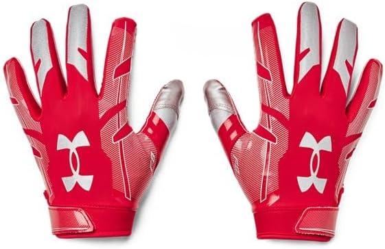 imageUnder Armour Mens F8 Football Gloves600  Red  Metallic Silver