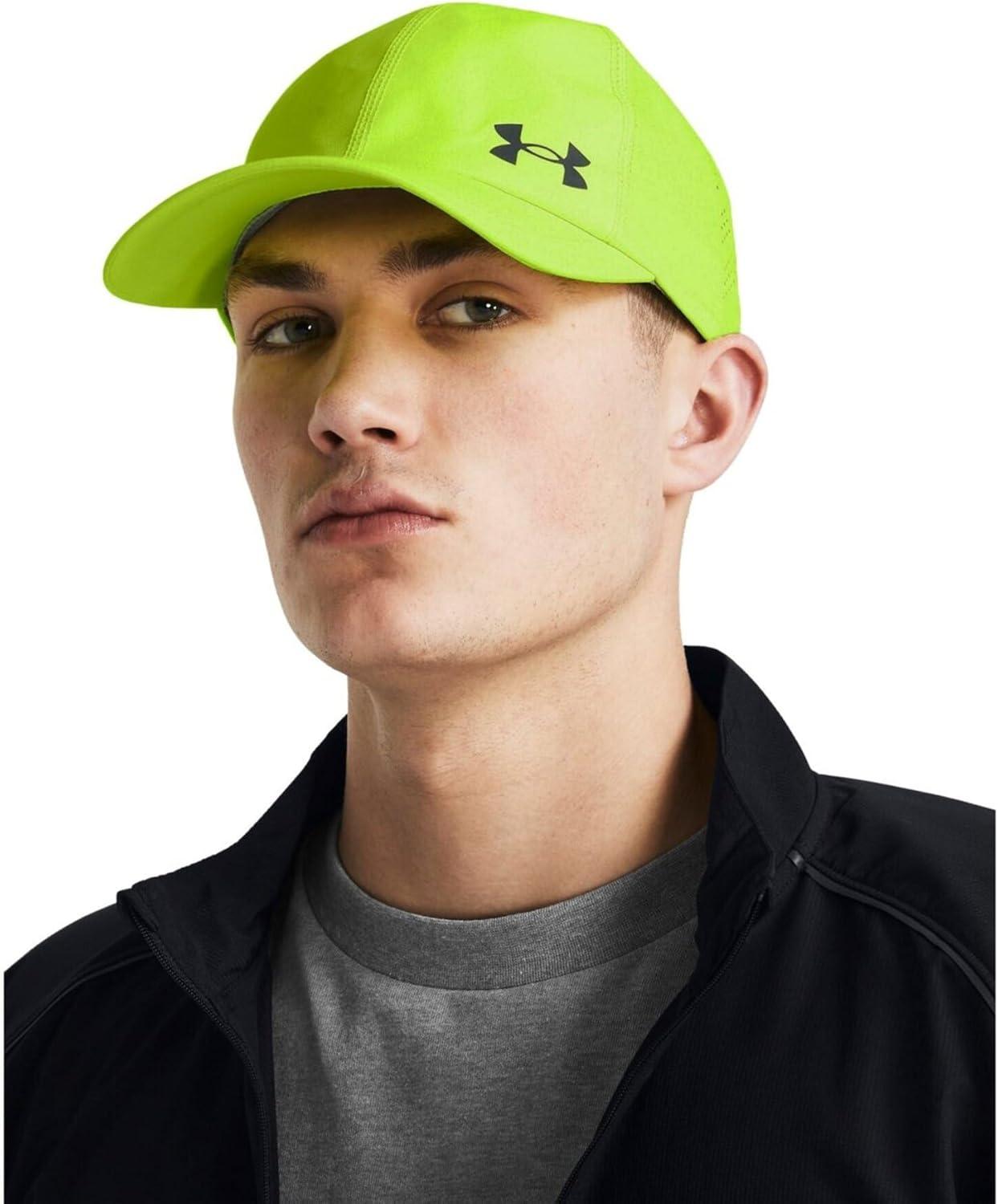 imageUnder Armour Mens Isochill Launch Run Adjustable Hat731 Highvis Yellow  Black  Reflective