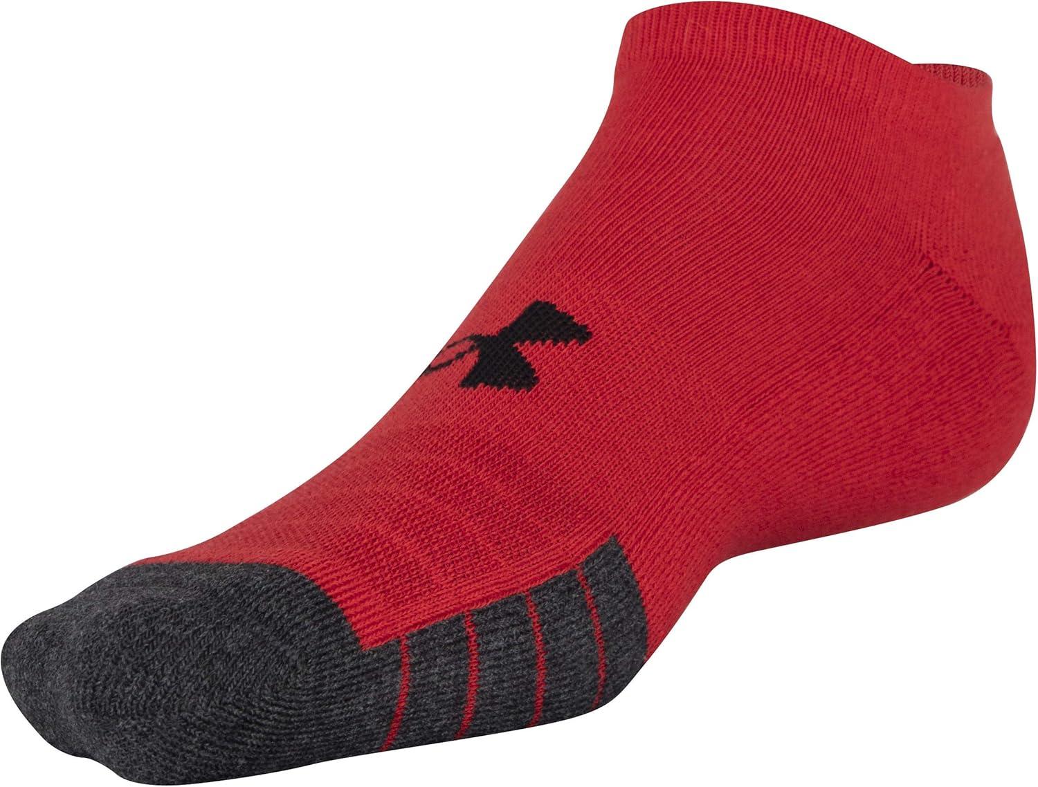 imageUnder Armour Performance Tech No Show Socks MultipairsRed Assorted 6pairs