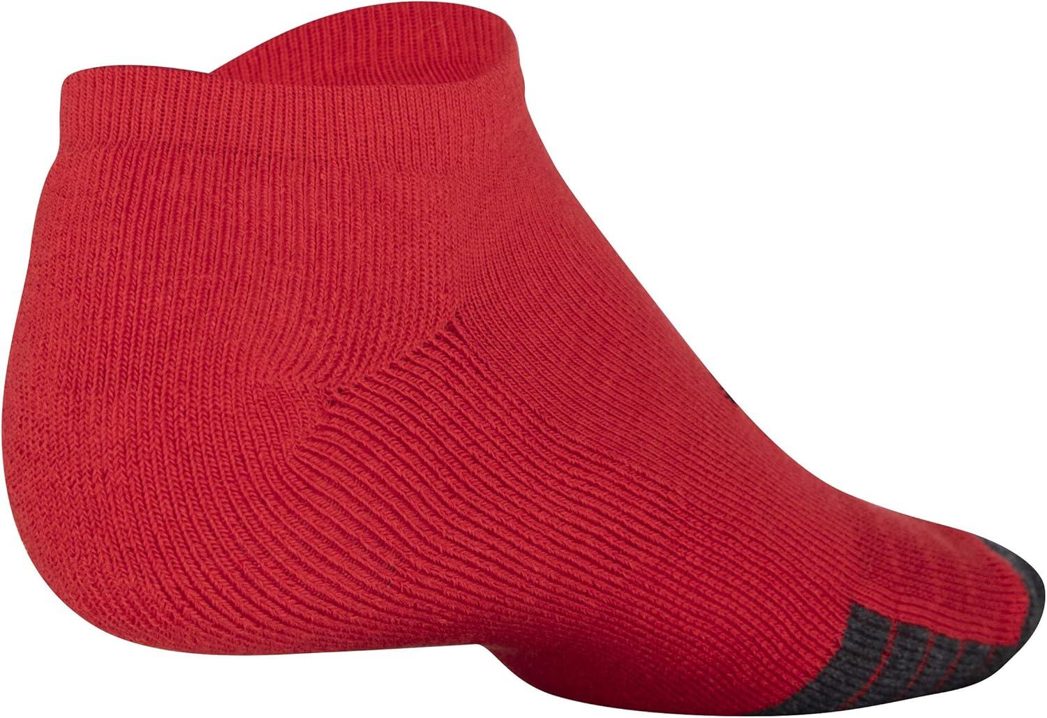 imageUnder Armour Performance Tech No Show Socks MultipairsRed Assorted 6pairs