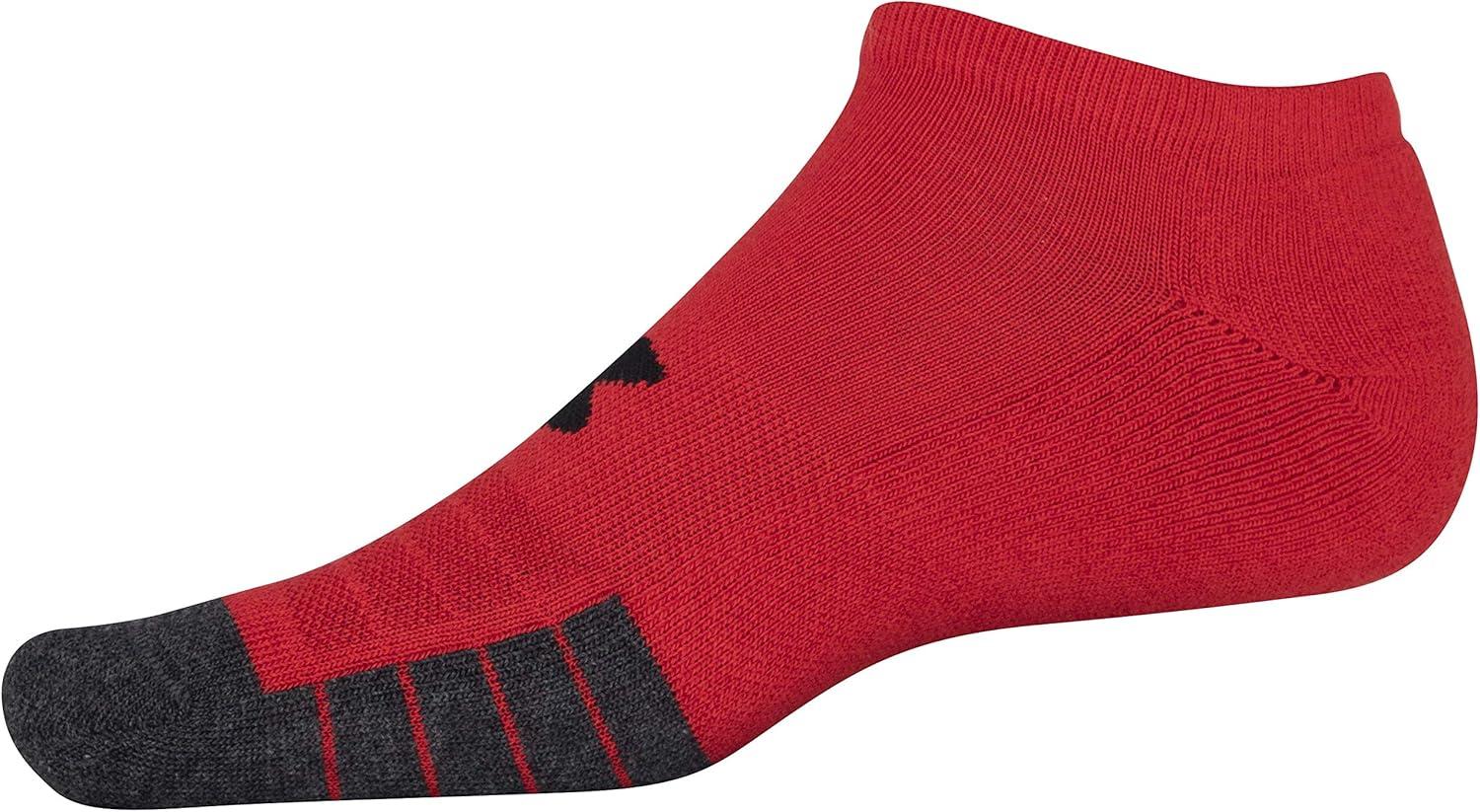 imageUnder Armour Performance Tech No Show Socks MultipairsRed Assorted 6pairs