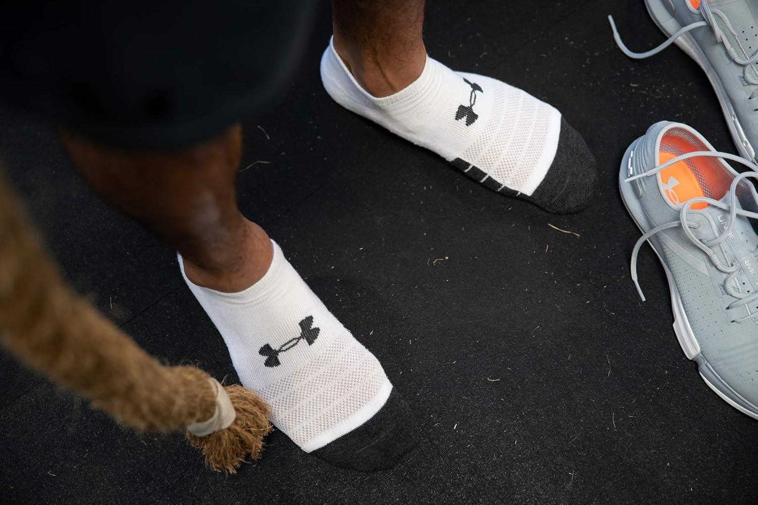 imageUnder Armour Performance Tech No Show Socks MultipairsWhite 6pairs