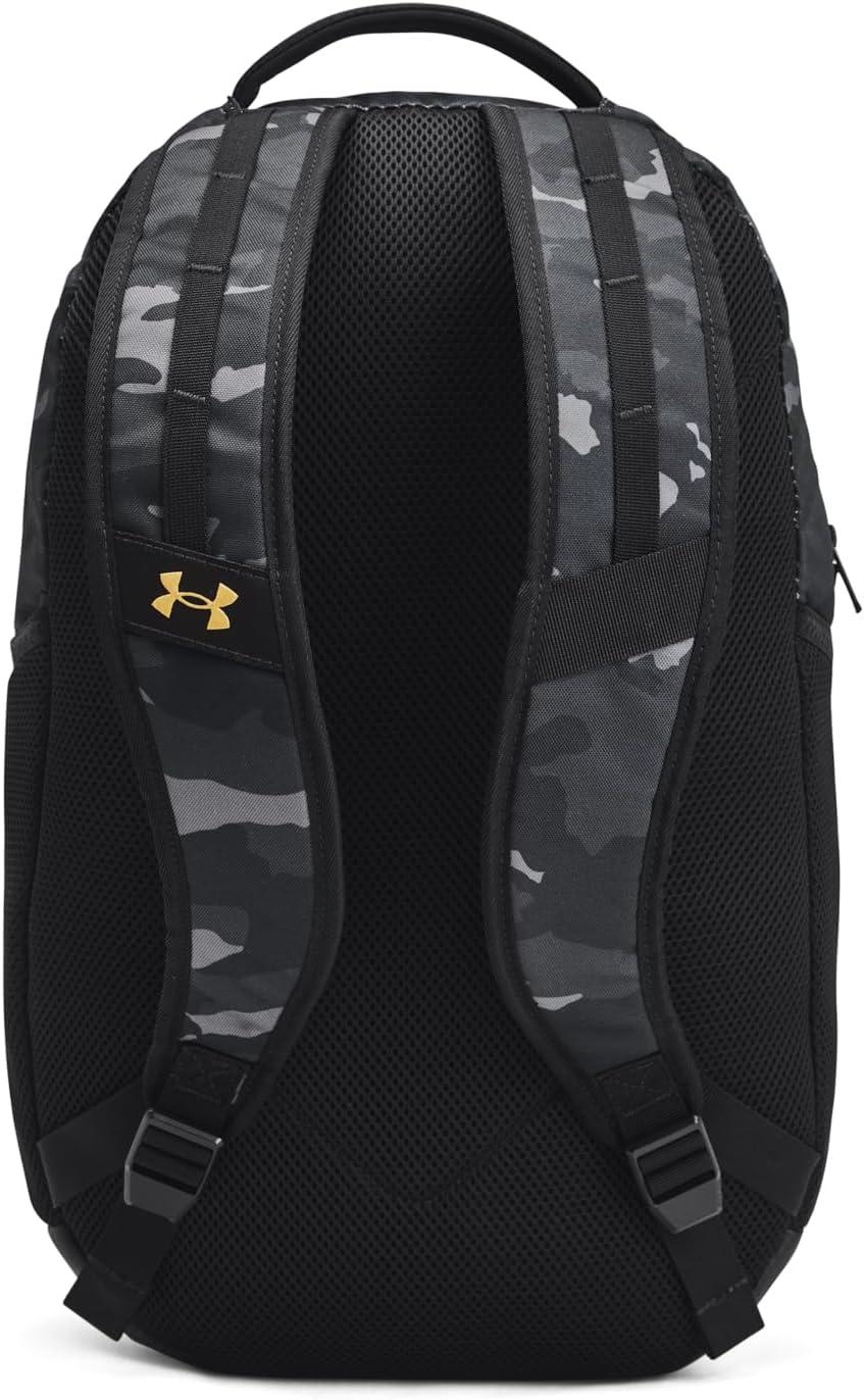 imageUnder Armour UnisexAdult Hustle 60 Backpack 001 BlackBlackMetallic Gold One Size Fits Most001 Black  Black  Metallic Gold
