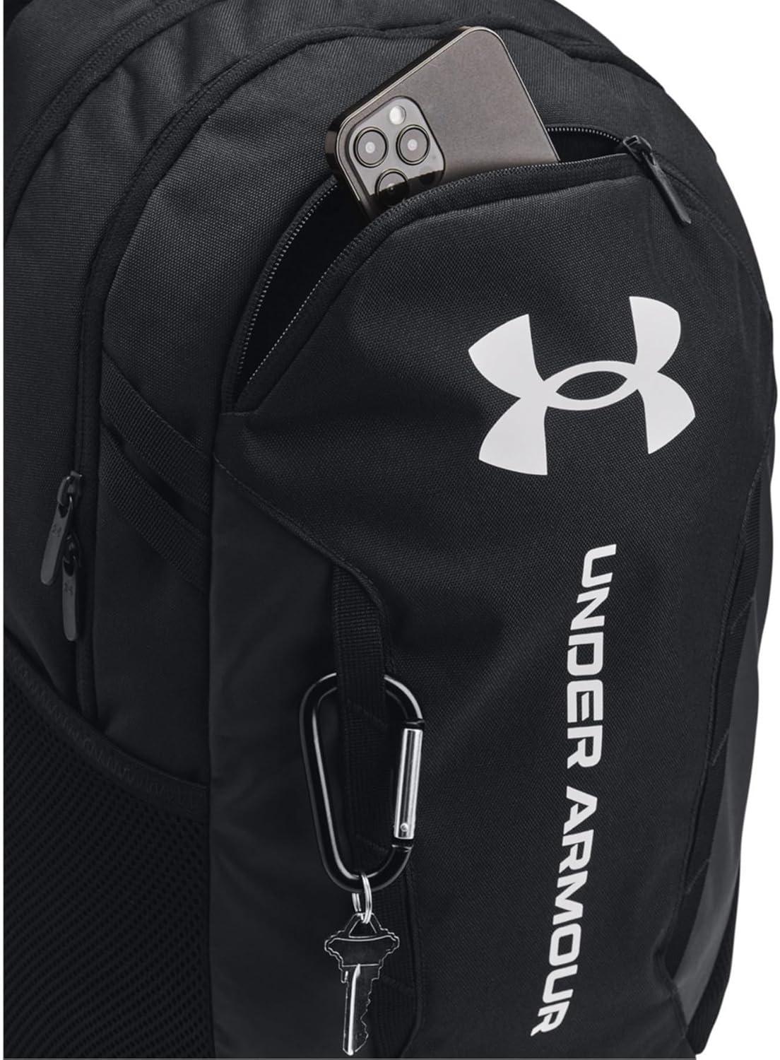 imageUnder Armour UnisexAdult Hustle 60 Backpack 001 BlackBlackMetallic Gold One Size Fits Most002 Black  Black  White