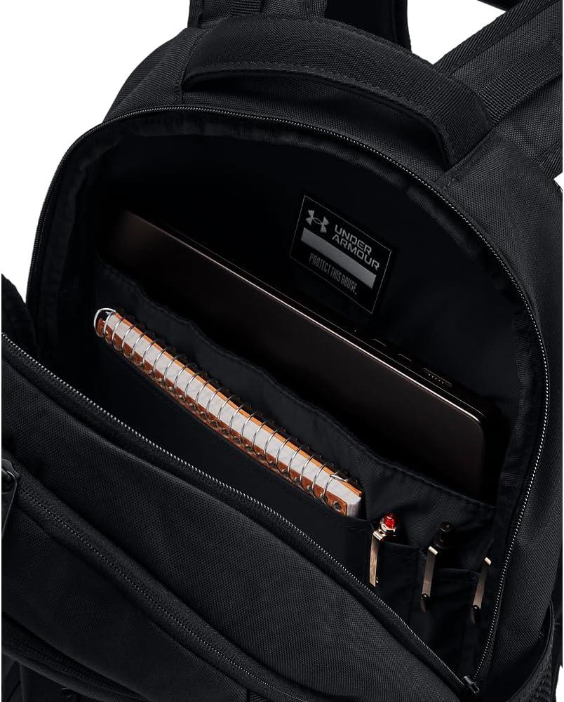 imageUnder Armour UnisexAdult Hustle 60 Backpack 001 BlackBlackMetallic Gold One Size Fits Most003 Black  Black  Black