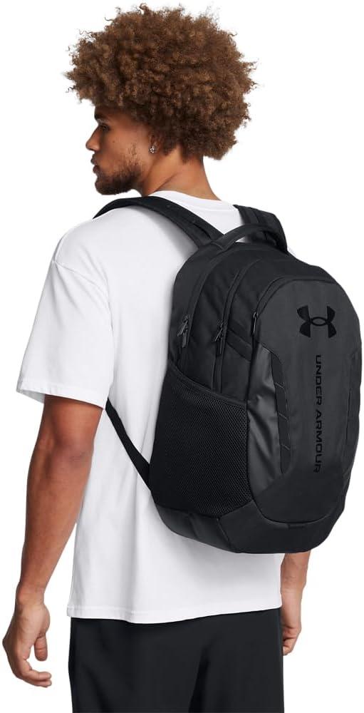 imageUnder Armour UnisexAdult Hustle 60 Backpack 001 BlackBlackMetallic Gold One Size Fits Most003 Black  Black  Black