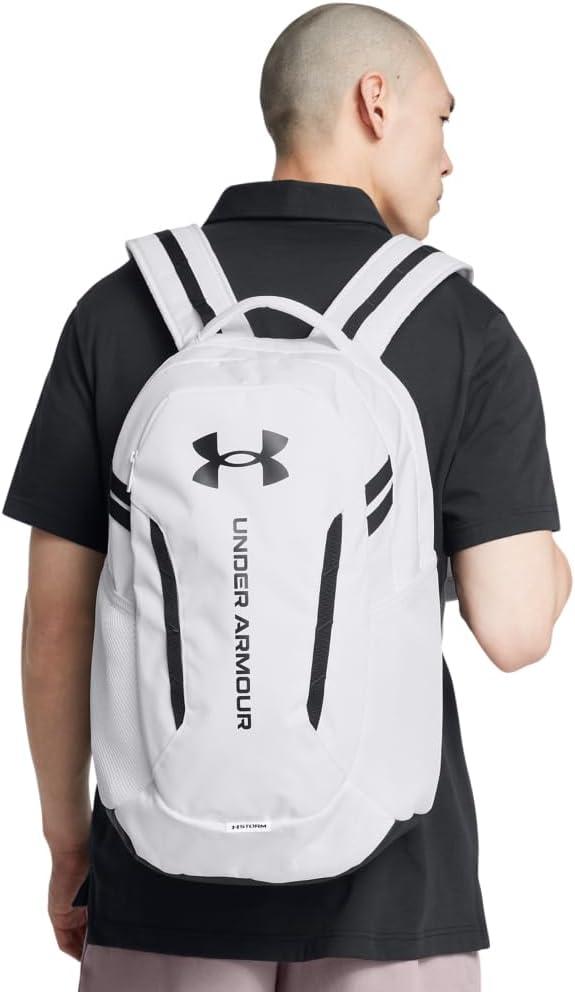 imageUnder Armour UnisexAdult Hustle 60 Backpack 001 BlackBlackMetallic Gold One Size Fits Most100 White  White  Black