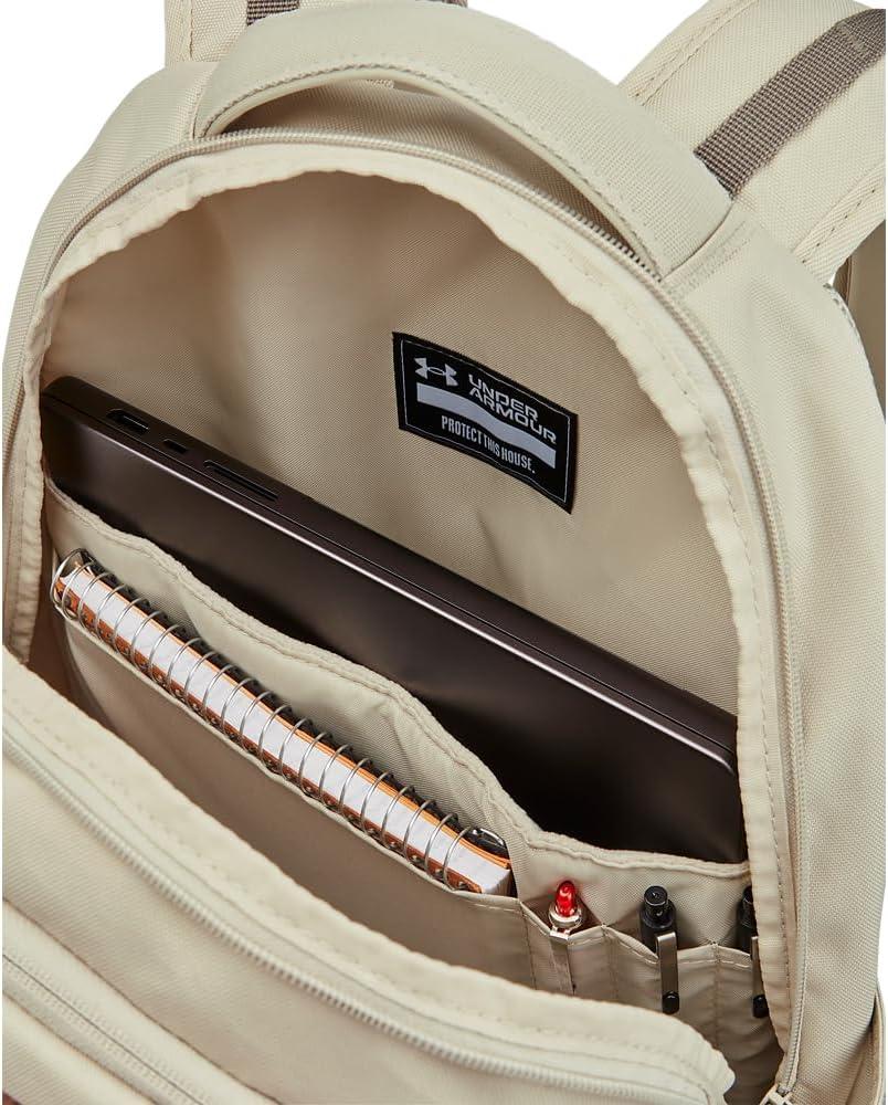 imageUnder Armour UnisexAdult Hustle 60 Backpack 001 BlackBlackMetallic Gold One Size Fits Most289 Khaki Base  Khaki Base  Taupe Dusk
