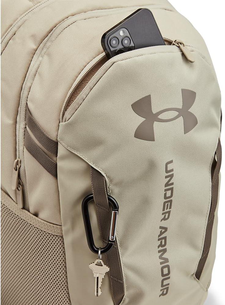 imageUnder Armour UnisexAdult Hustle 60 Backpack 001 BlackBlackMetallic Gold One Size Fits Most289 Khaki Base  Khaki Base  Taupe Dusk