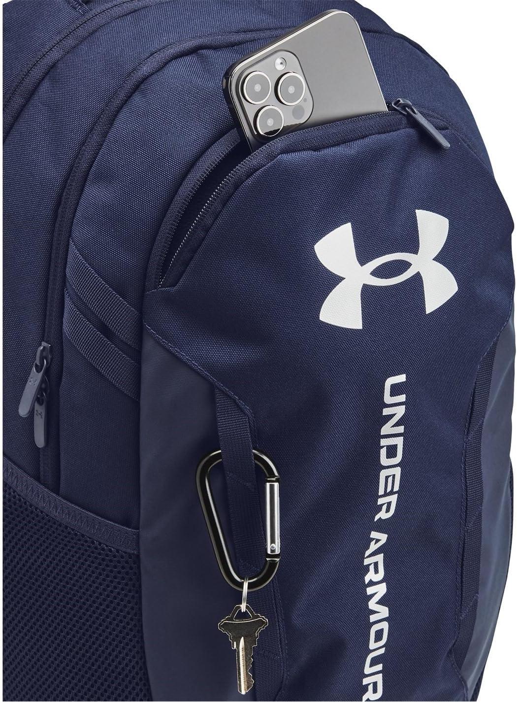imageUnder Armour UnisexAdult Hustle 60 Backpack 001 BlackBlackMetallic Gold One Size Fits Most411 Midnight Navy  Midnight Navy  Metallic Silver