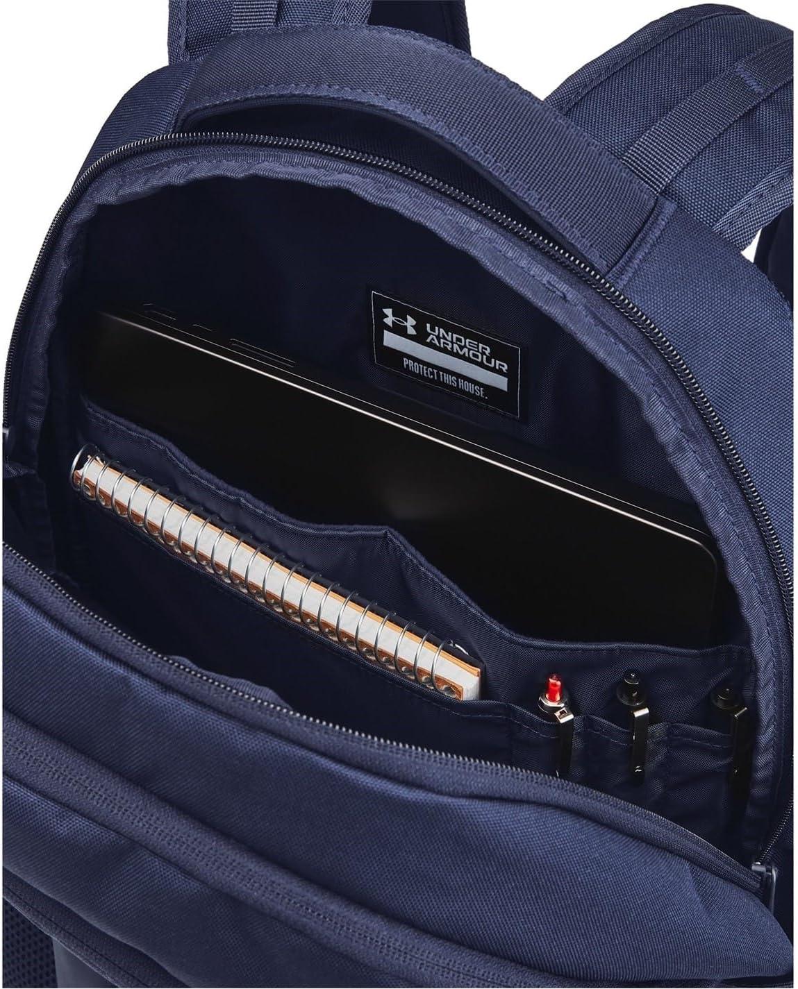 imageUnder Armour UnisexAdult Hustle 60 Backpack 001 BlackBlackMetallic Gold One Size Fits Most411 Midnight Navy  Midnight Navy  Metallic Silver