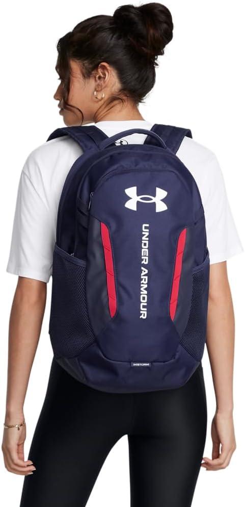 imageUnder Armour UnisexAdult Hustle 60 Backpack 001 BlackBlackMetallic Gold One Size Fits Most412 Midnight Navy  Midnight Navy  White
