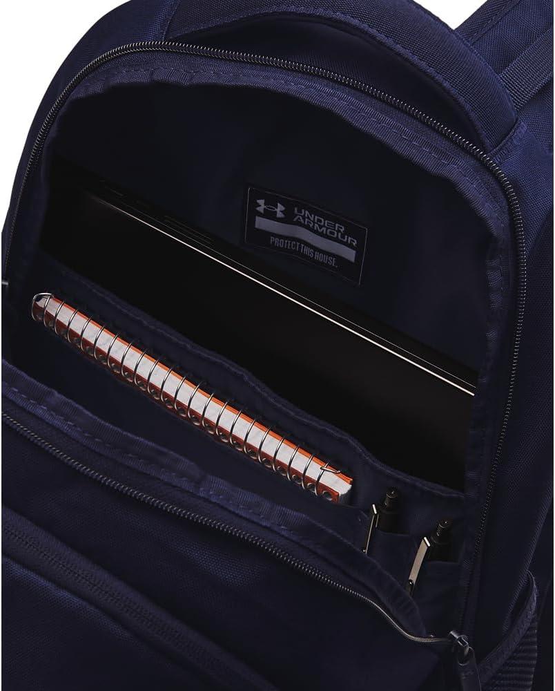 imageUnder Armour UnisexAdult Hustle 60 Backpack 001 BlackBlackMetallic Gold One Size Fits Most412 Midnight Navy  Midnight Navy  White