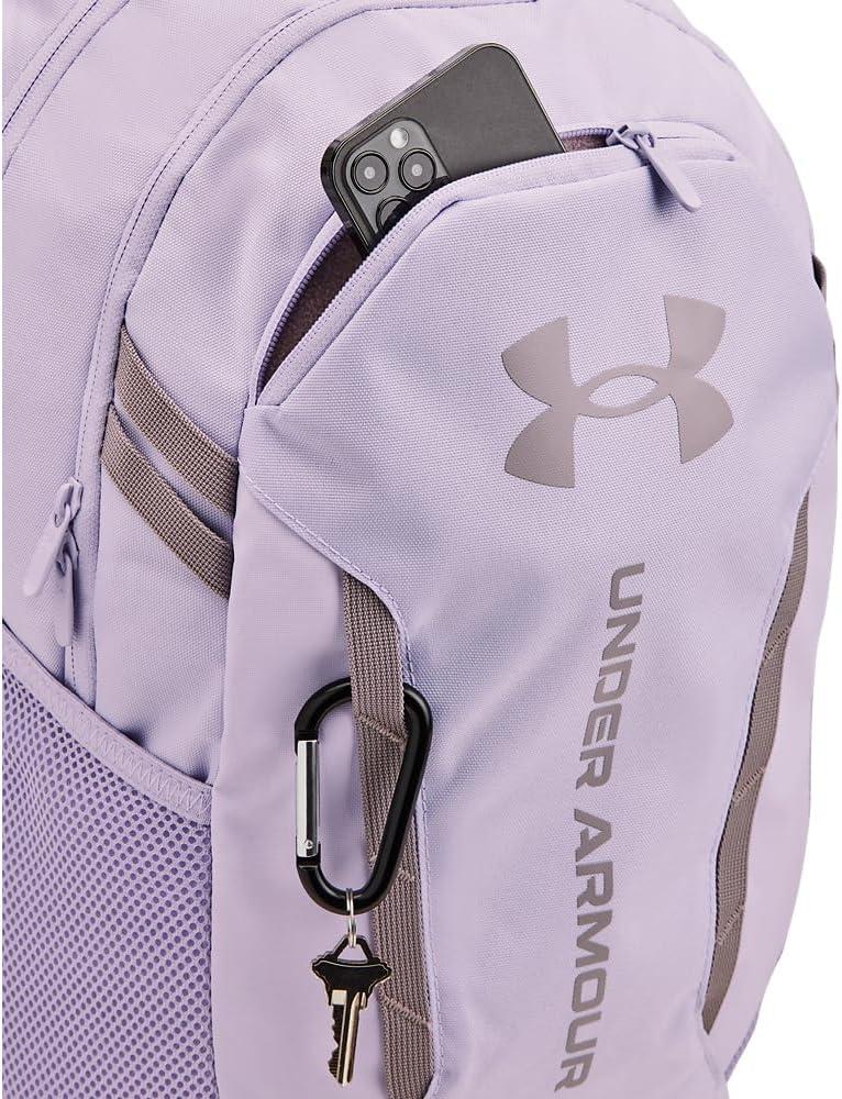 imageUnder Armour UnisexAdult Hustle 60 Backpack 001 BlackBlackMetallic Gold One Size Fits Most535 Salt Purple  Salt Purple  Tetra Gray