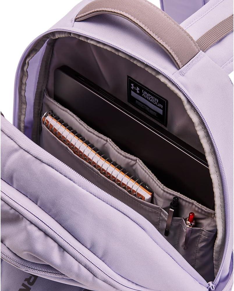 imageUnder Armour UnisexAdult Hustle 60 Backpack 001 BlackBlackMetallic Gold One Size Fits Most535 Salt Purple  Salt Purple  Tetra Gray