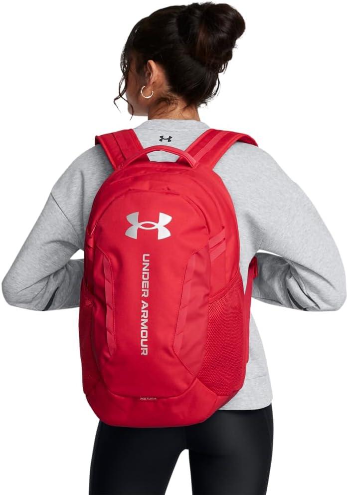 imageUnder Armour UnisexAdult Hustle 60 Backpack 001 BlackBlackMetallic Gold One Size Fits Most600 Red  Red  Metallic Silver