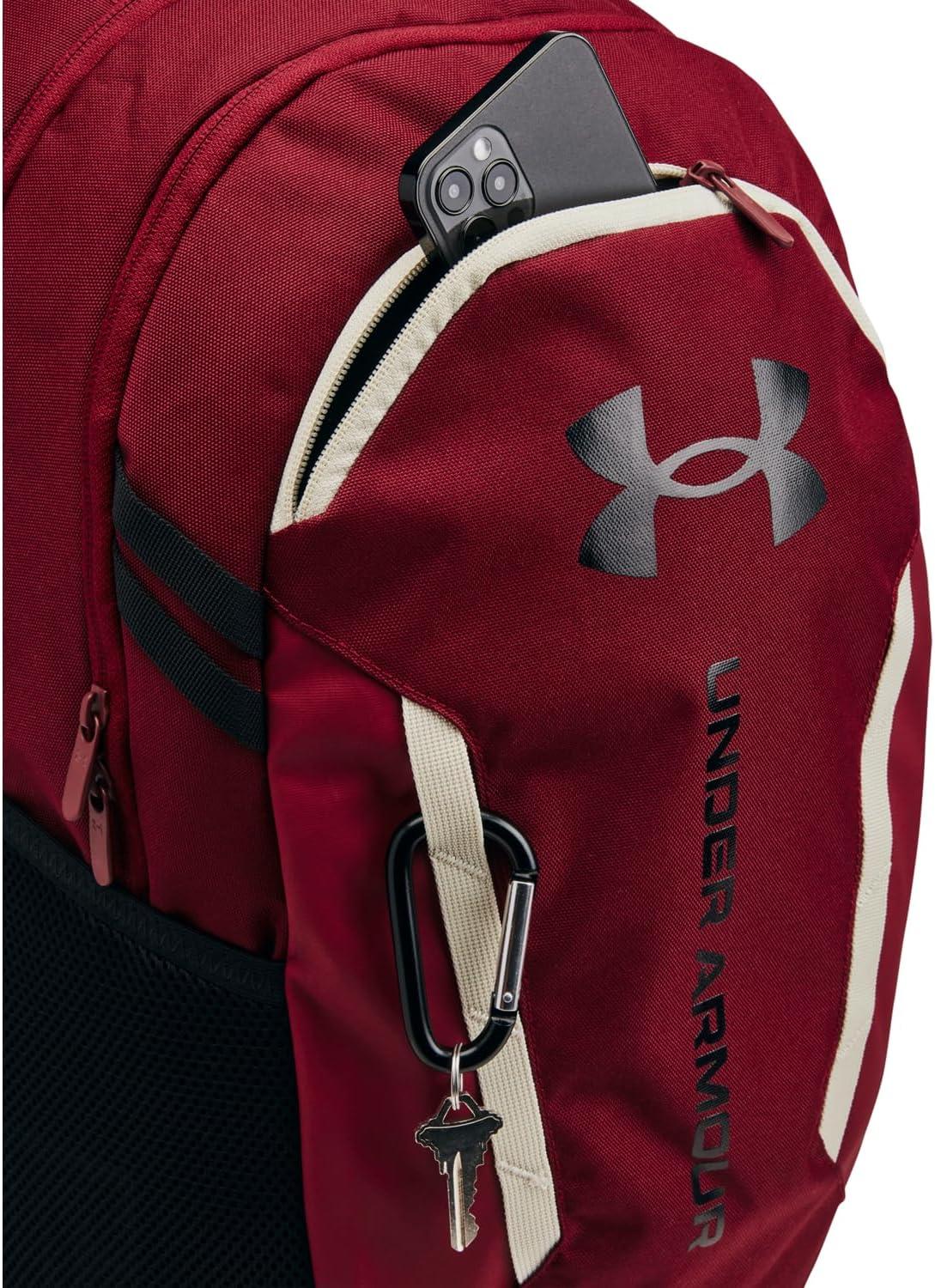 imageUnder Armour UnisexAdult Hustle 60 Backpack 001 BlackBlackMetallic Gold One Size Fits Most625 Cardinal  Cardinal  Black