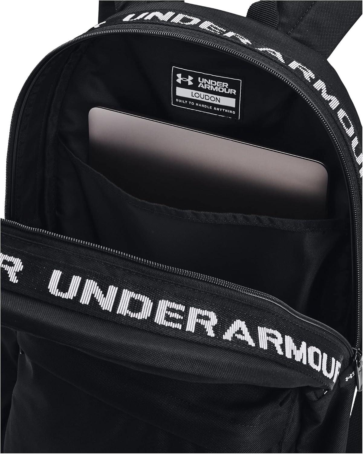 imageUnder Armour UnisexAdult Loudon Backpack 045 Downpour GrayMidnight NavyMetallic Gravel One Size Fits MostBlack 001White