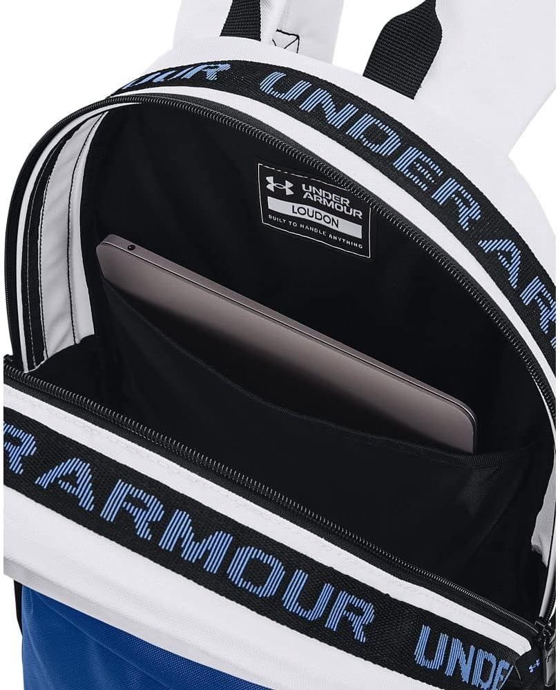 imageUnder Armour UnisexAdult Loudon Backpack 045 Downpour GrayMidnight NavyMetallic Gravel One Size Fits MostWhite 100Black