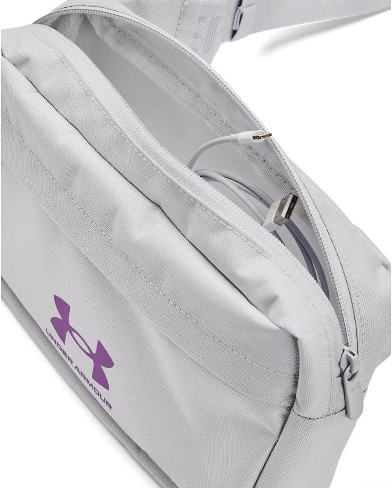 imageUnder Armour UnisexAdult Loudon Lite Waistband Crossbody014 Halo Gray  Castlerock  Provence Purple