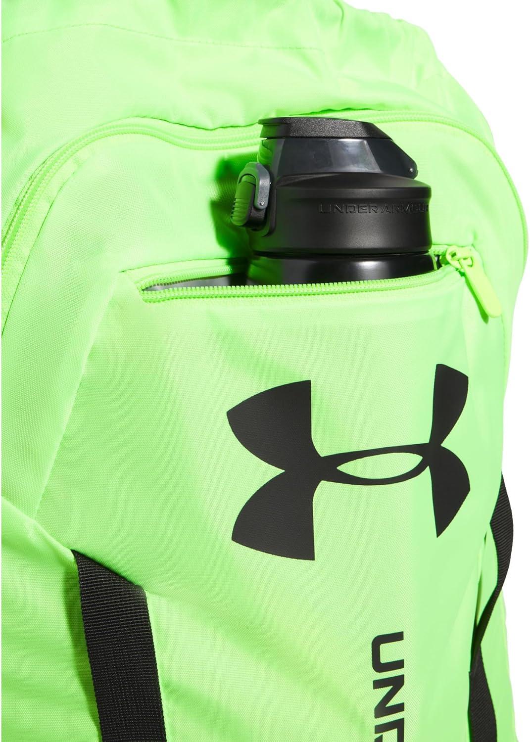 imageUnder Armour UnisexAdult Undeniable Sackpack  Pitch Gray Medium Heather 012Black  One Size Fits Most389 Hyper Green  Black  Black