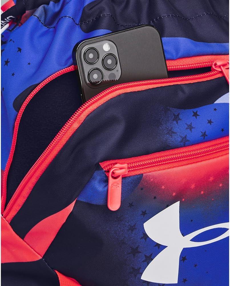 imageUnder Armour UnisexAdult Undeniable Sackpack  Pitch Gray Medium Heather 012Black  One Size Fits Most411 Midnight Navy  Red  White