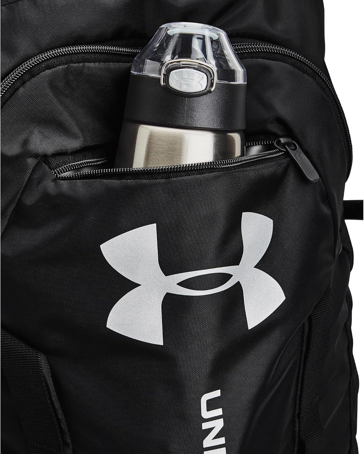 imageUnder Armour UnisexAdult Undeniable Sackpack  Pitch Gray Medium Heather 012Black  One Size Fits MostBlack 001Metallic Silver