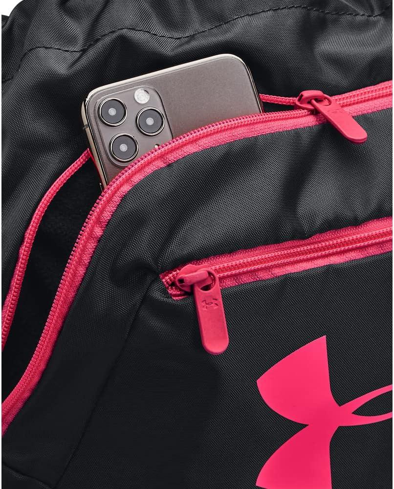 imageUnder Armour UnisexAdult Undeniable Sackpack  Pitch Gray Medium Heather 012Black  One Size Fits MostBlack 002Penta Pink