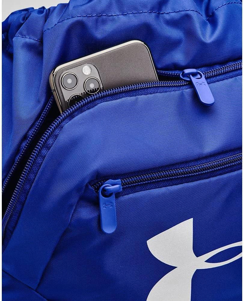 imageUnder Armour UnisexAdult Undeniable Sackpack  Pitch Gray Medium Heather 012Black  One Size Fits MostRoyal 400Metallic Silver